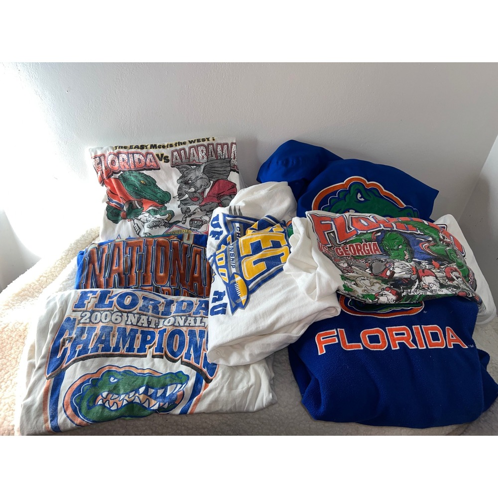 Florida Gators Men Vintage Fan Gear G-III Windbreaker Fleece T-Shirt Lot L XL 2X